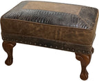 Walnut Crest Ottoman - 27" x 17"