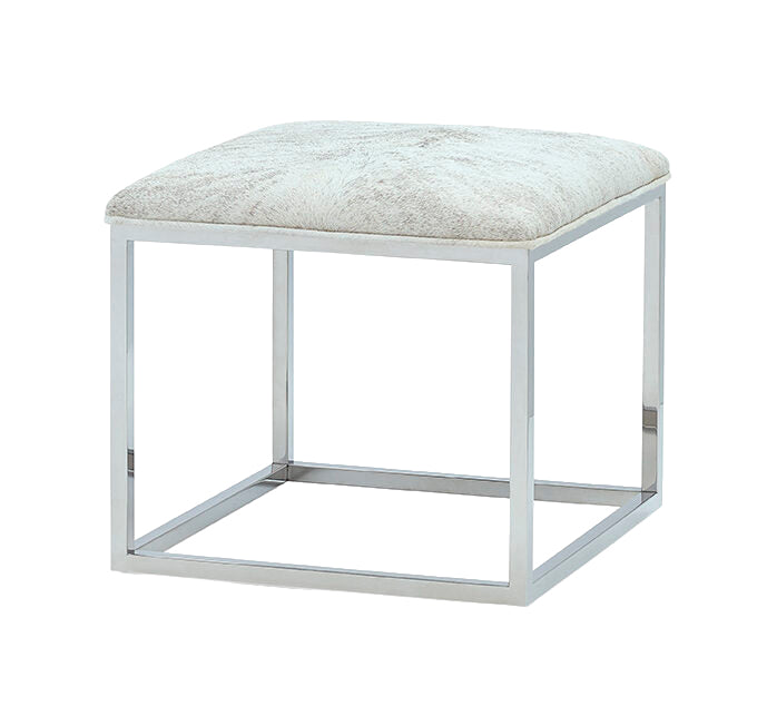 Lark Chrome Ottoman