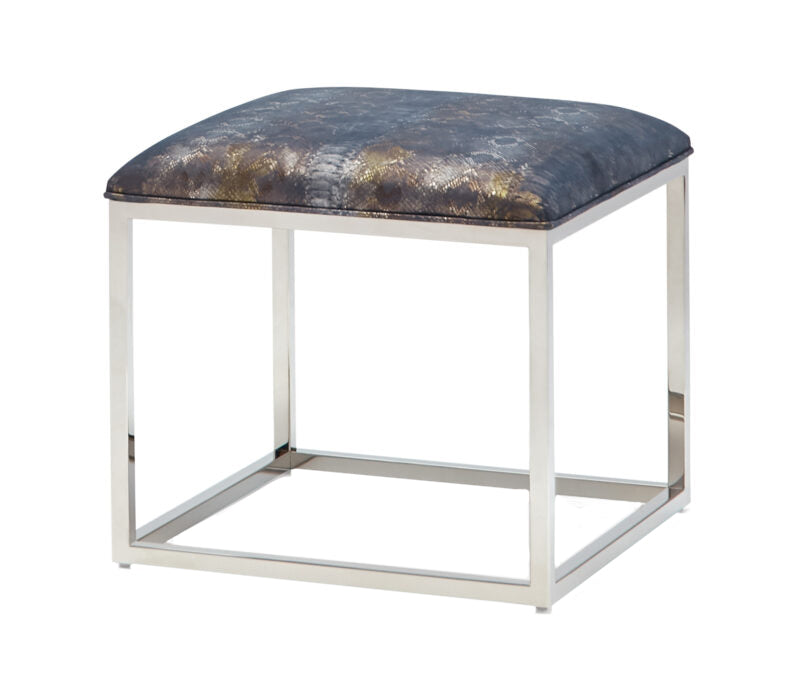 Lark Chrome Ottoman
