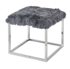 Lark Chrome Ottoman