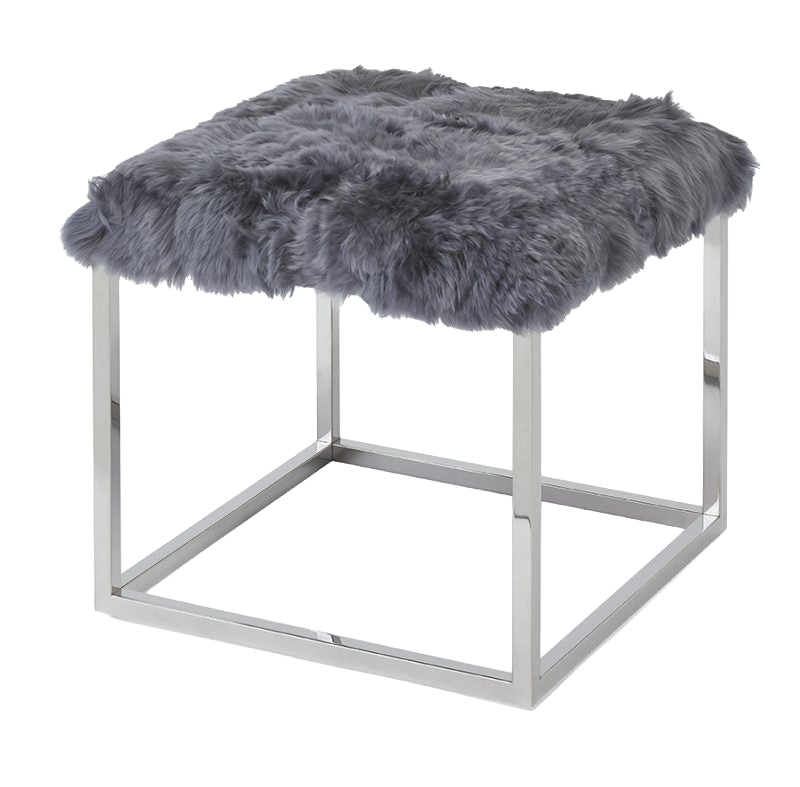 Lark Chrome Ottoman