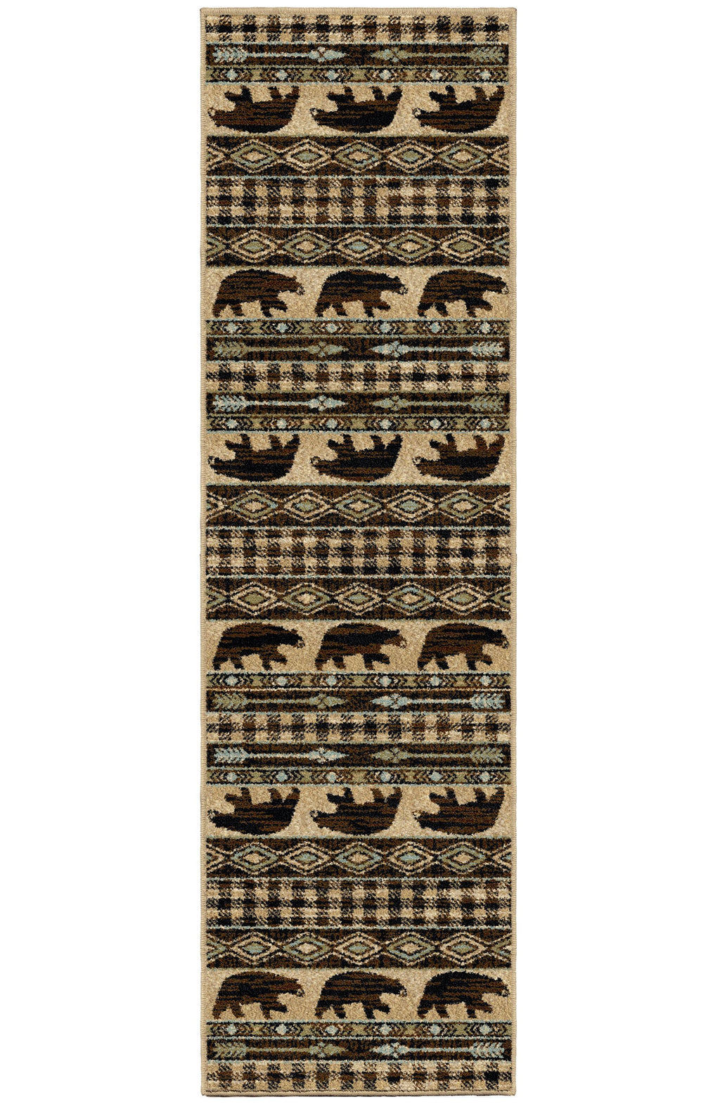 Lodge King Bear Down Antique Area Rug