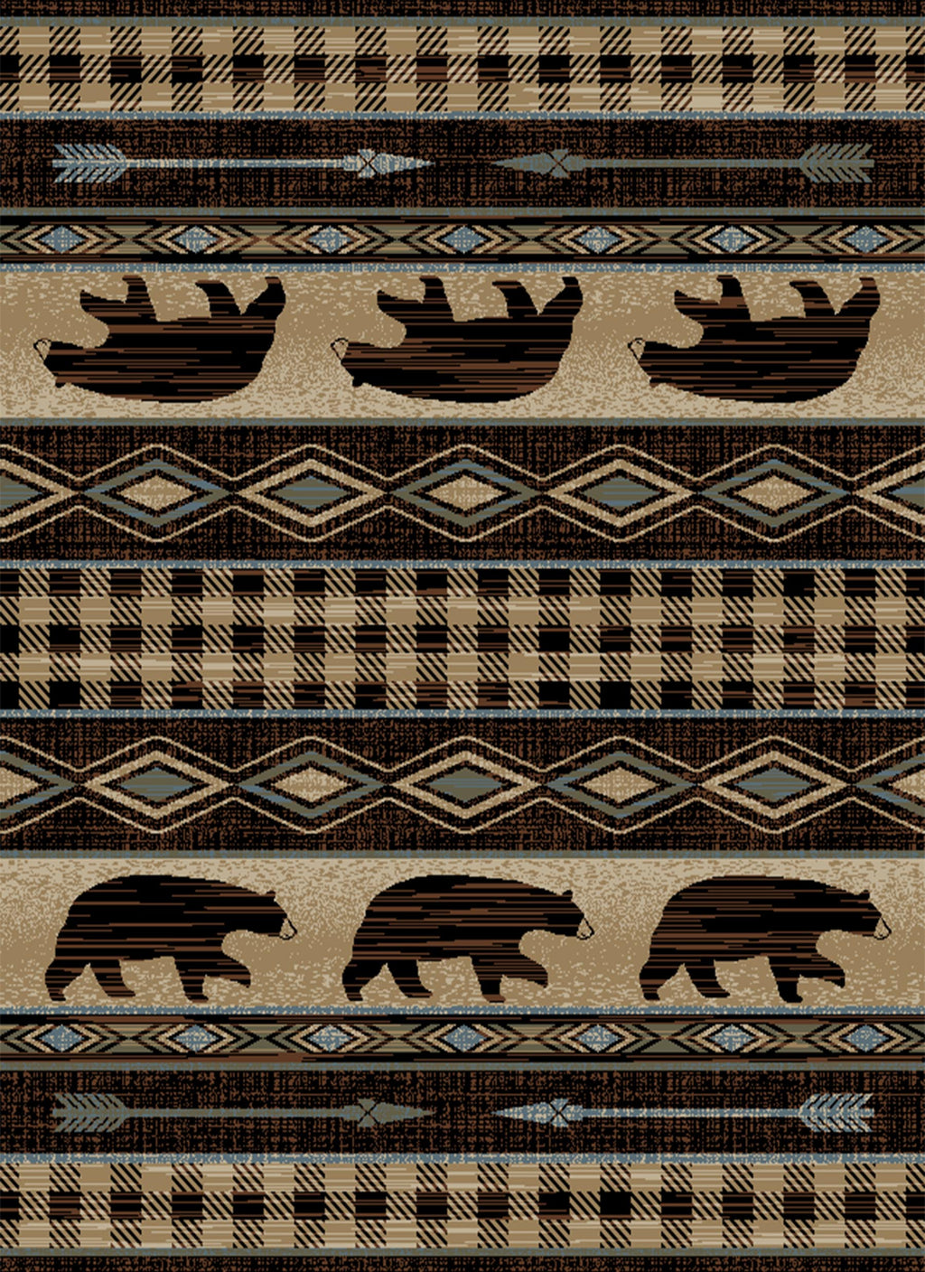 Lodge King Bear Down Antique Area Rug