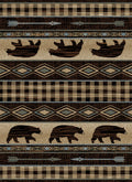 Lodge King Bear Down Antique Area Rug