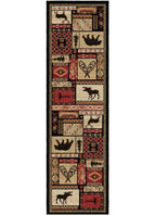 Lodge King Patchwork Multi Area Rug