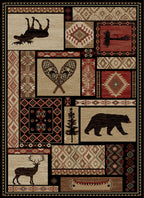 Lodge King Patchwork Multi Area Rug