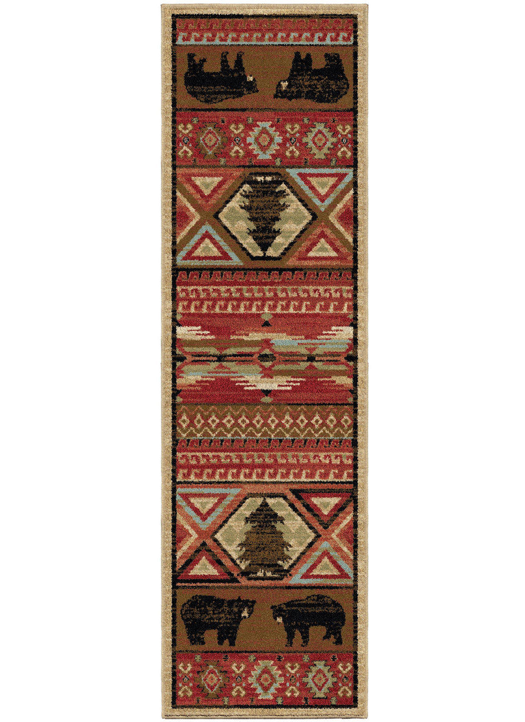 Lodge King Red Pine Area Rug
