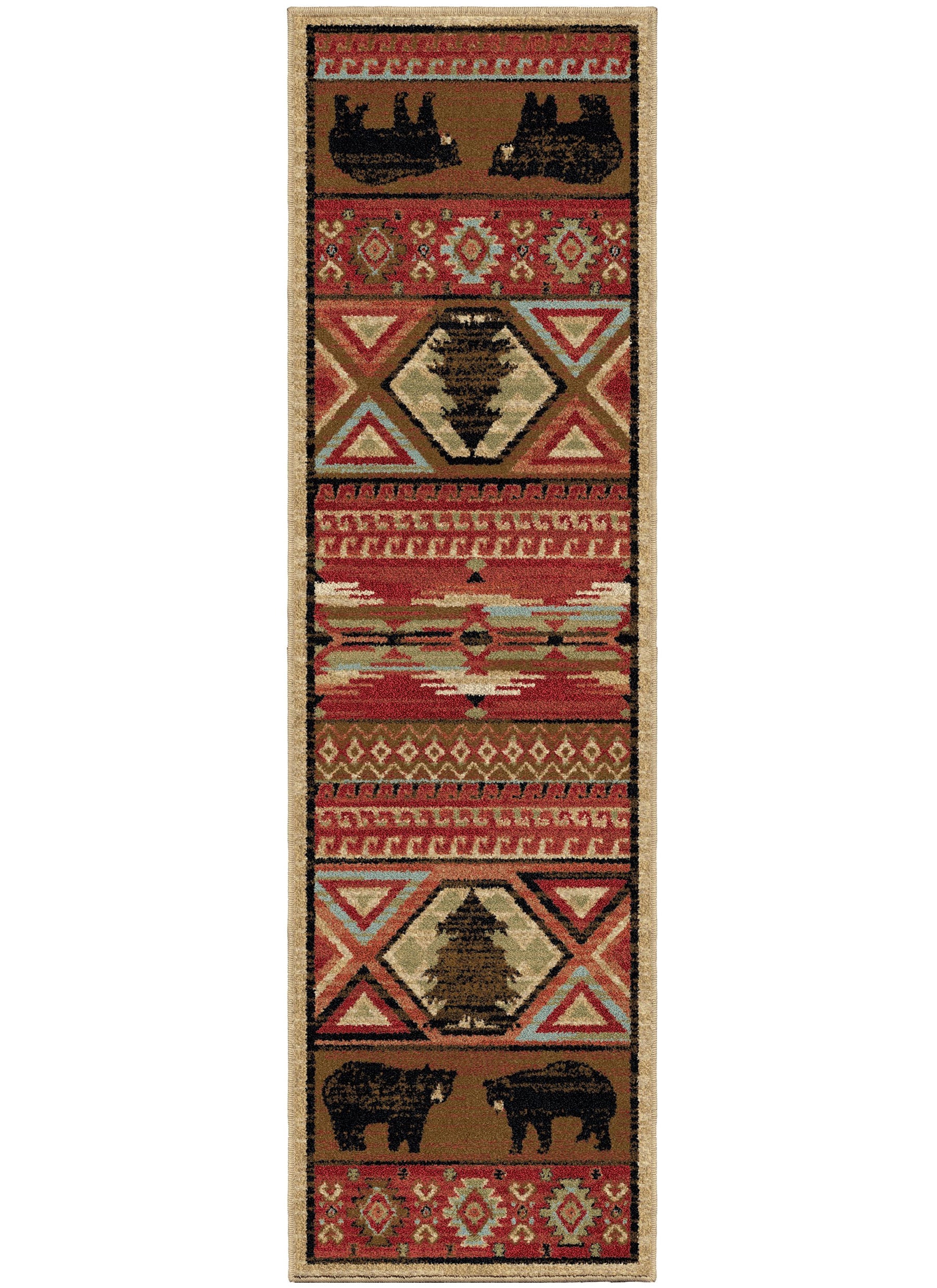 Lodge King Red Pine Area Rug