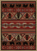 Lodge King Red Pine Area Rug