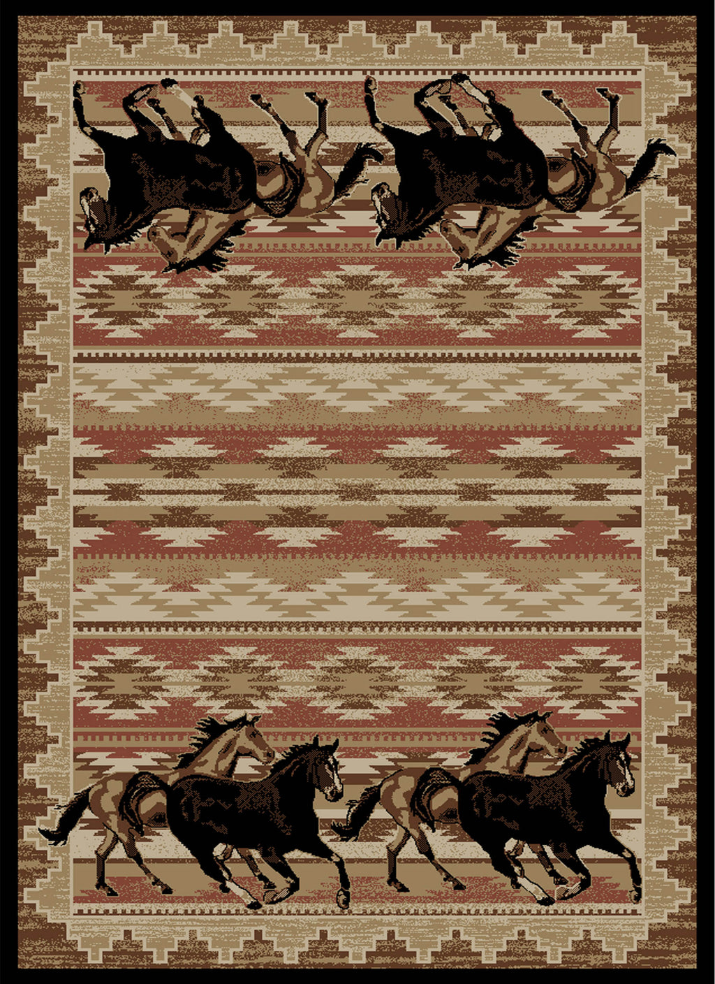 Lodge King Untamed Black Area Rug