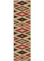 Lodge King Las Cruces Beige Area Rug