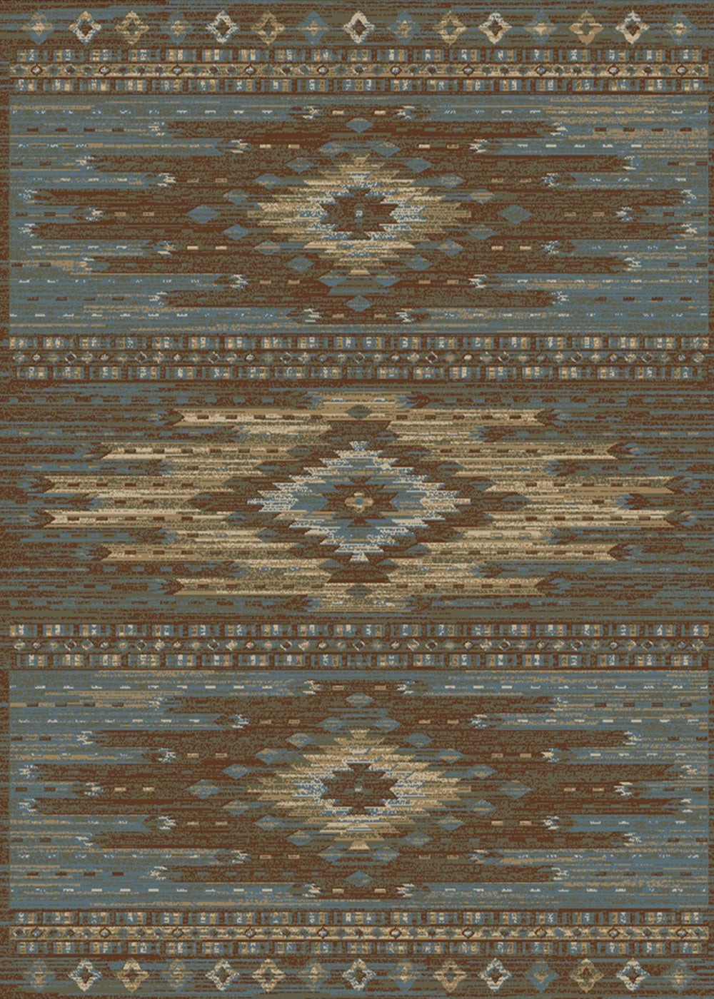 Lodge King Diamond Head Blue Area Rug – Great Blue Heron Furniture