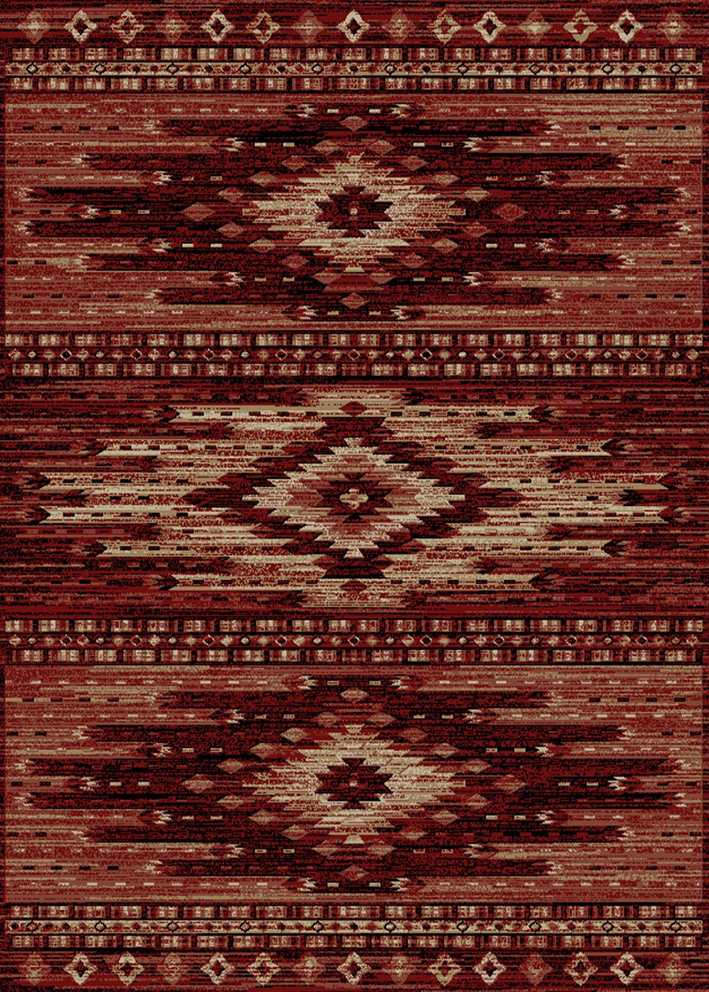 Lodge King Diamond Head Red Area Rug – Great Blue Heron Furniture
