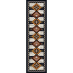 Image of an area rug, Lineage - Black & White