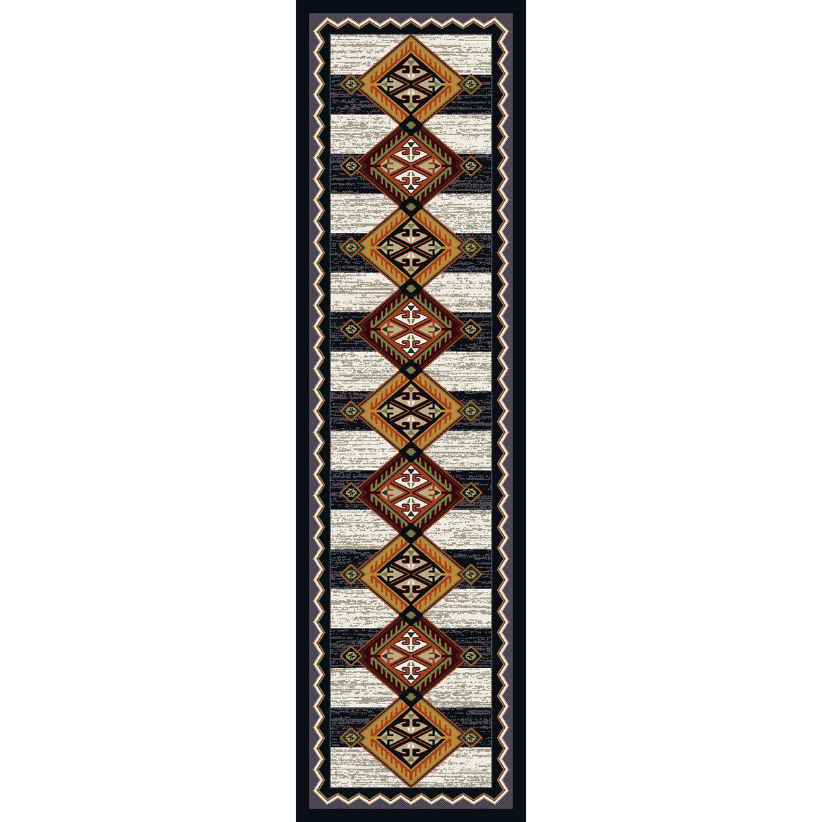 Image of an area rug, Lineage - Black & White