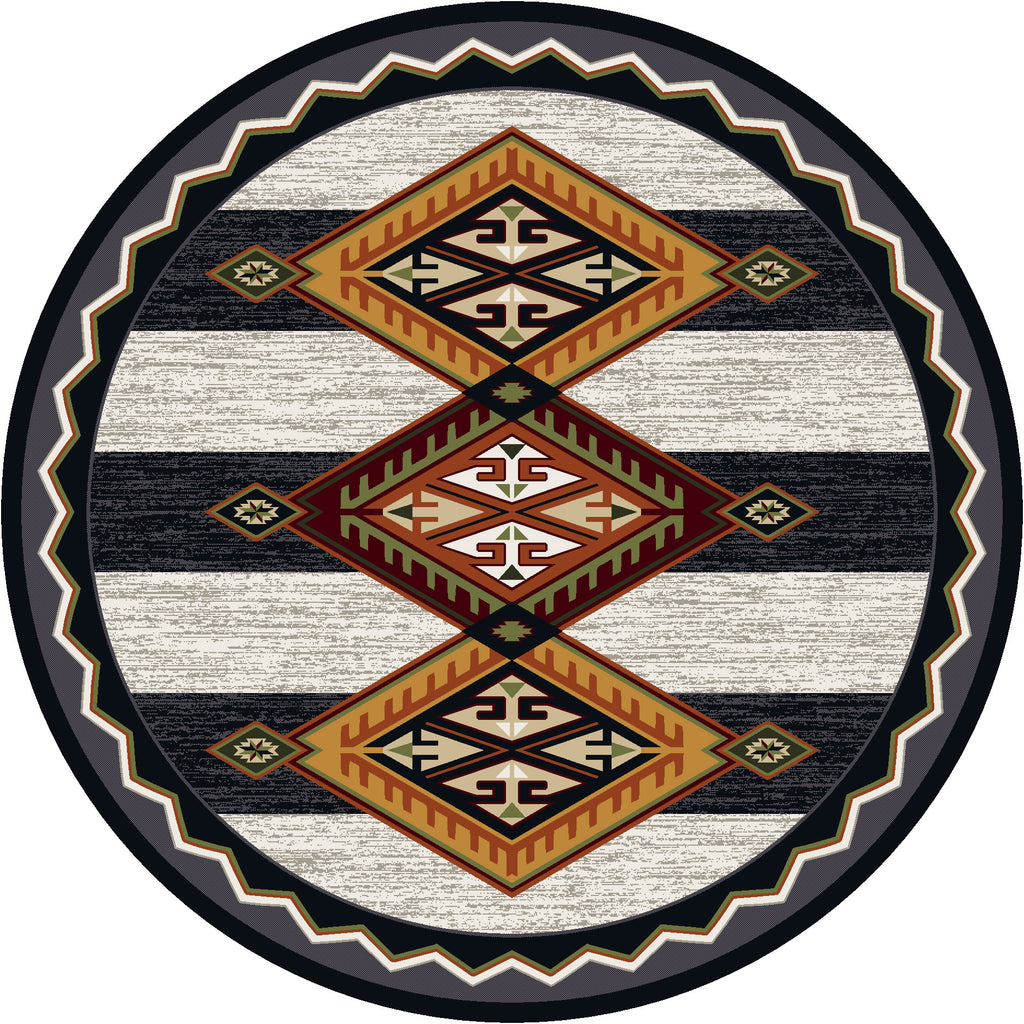Image of an area rug, Lineage - Black & White