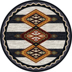 Image of an area rug, Lineage - Black & White