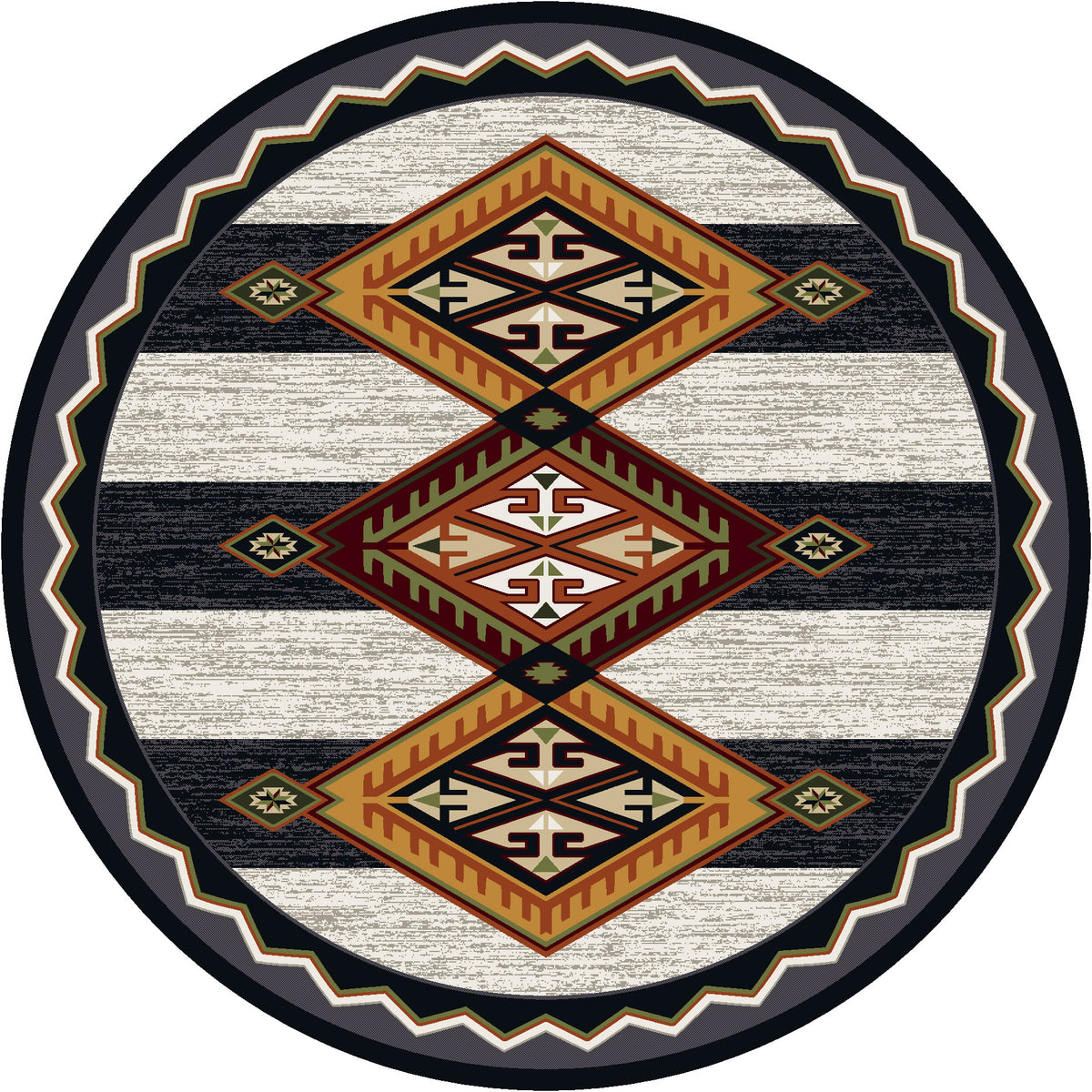 Image of an area rug, Lineage - Black & White