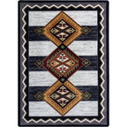 Image of an area rug, Lineage - Black & White
