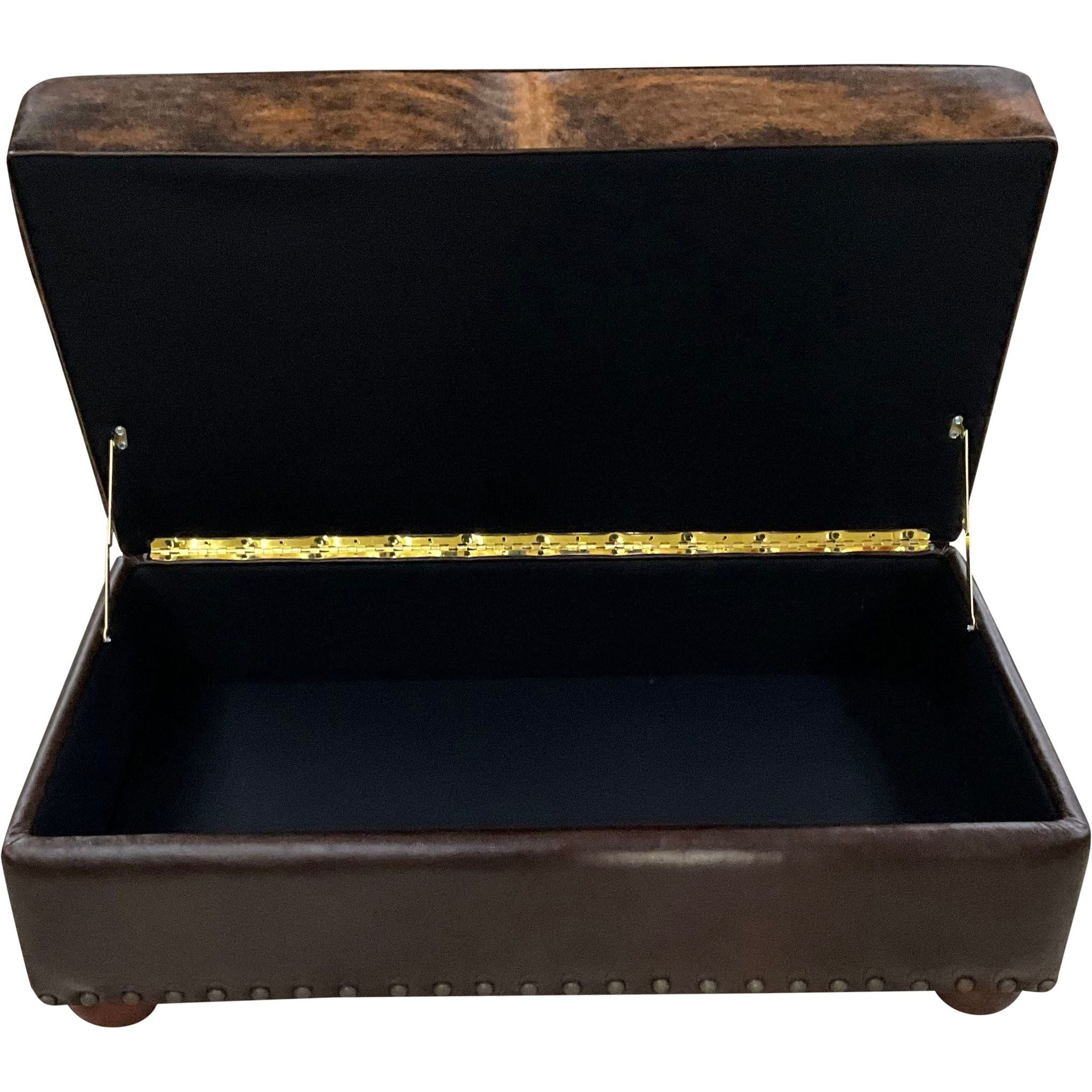 Cowhide Storage Ottoman - 45" x 24"