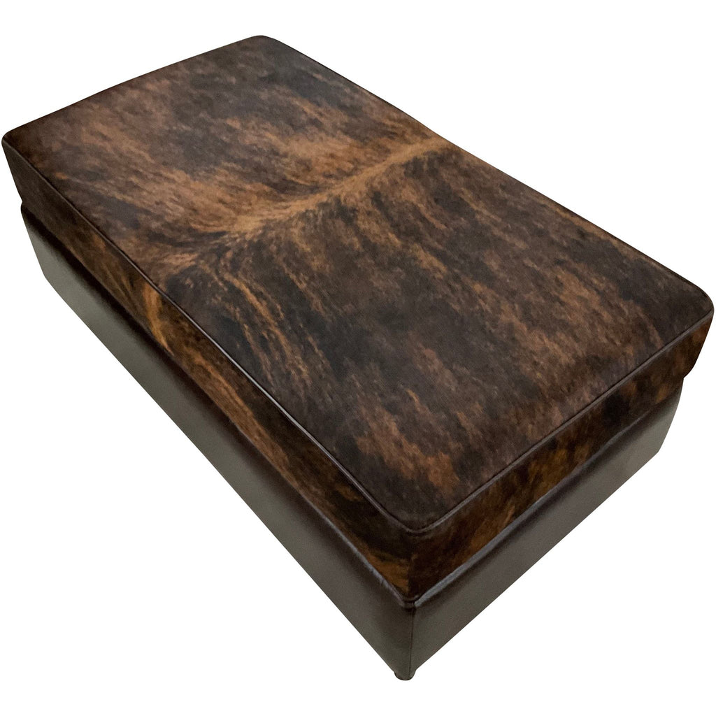 Cowhide Storage Ottoman - 45" x 24"