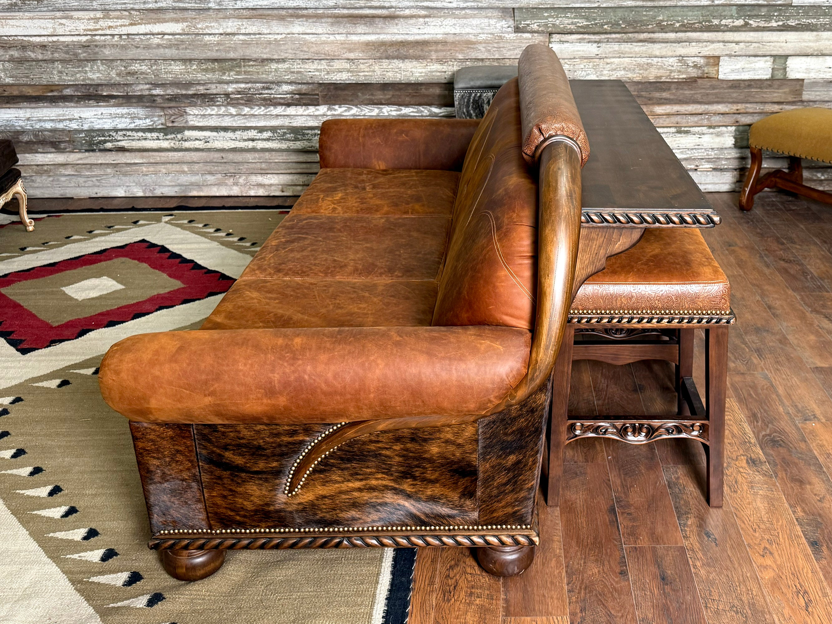 Longhorn Couch with Built in Bar