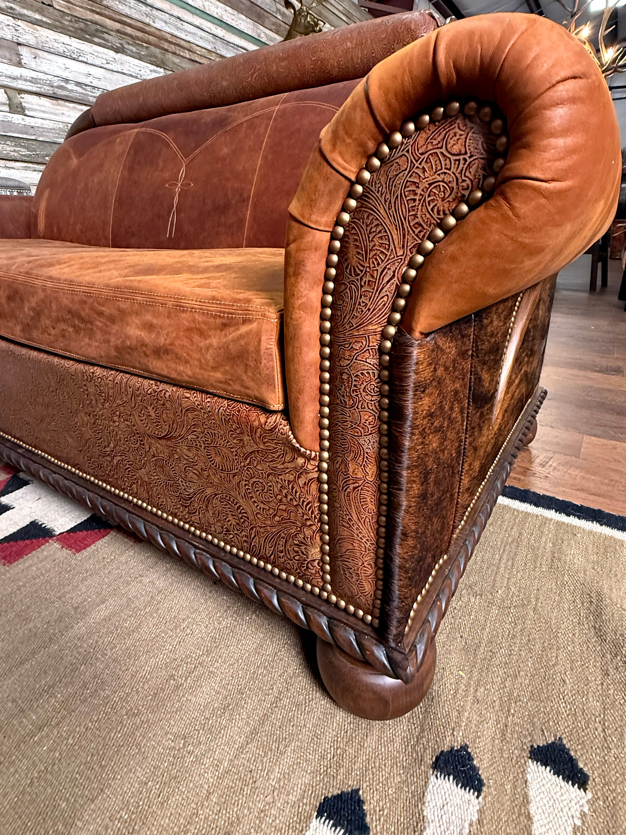 Longhorn Couch with Built in Bar