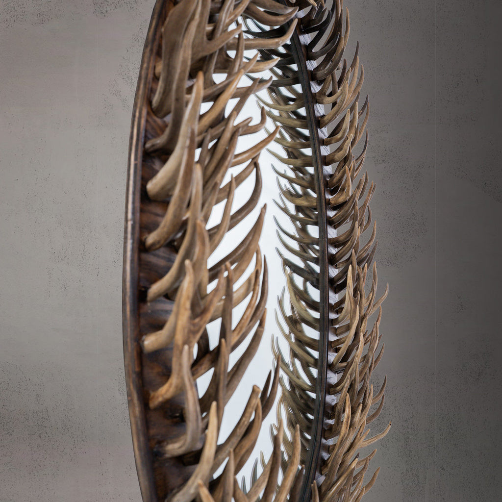 Oval Antler Fork Mirror Antler Accessories