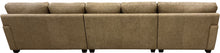 Load image into Gallery viewer, The Landman Sectional features Landman Oatmeal leather with Lindt Mocha accents, offering a spacious layout with a chaise and versatile seating. Stylish, durable, and perfect for modern or Western-inspired interiors.