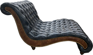 Balmorhea Double Western Tufted Leather Chaise Lounge