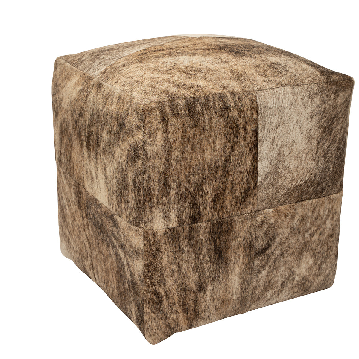 Medium Brindle Cowhide Pouf