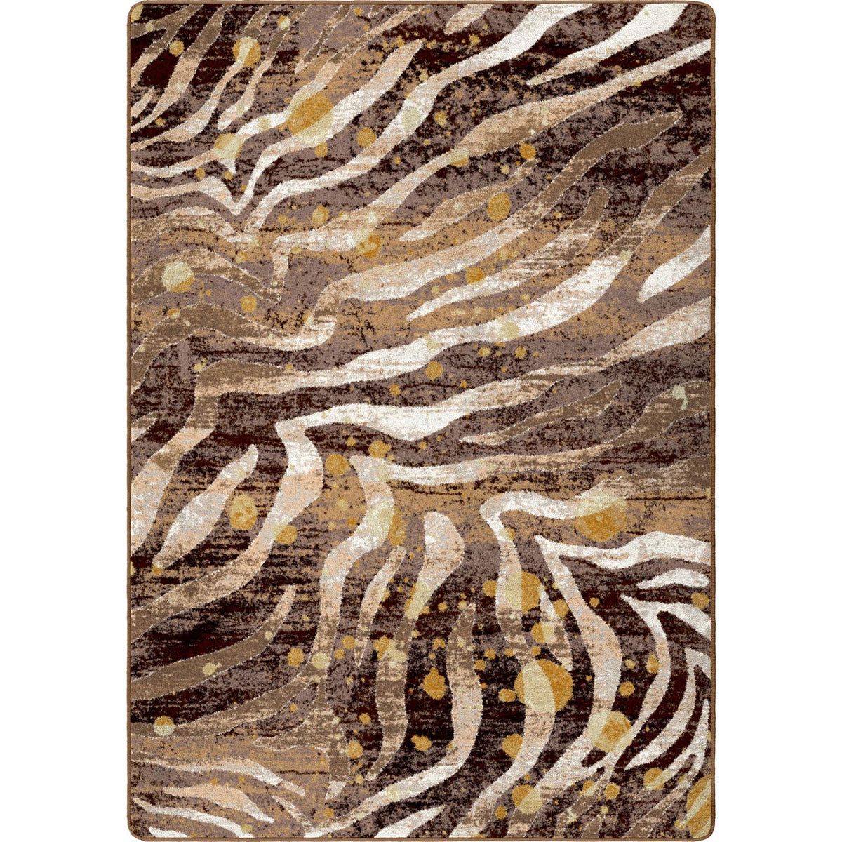 Image of an area rug, Modern Zebra - Gold Splash