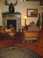 Image of an area rug, Moose Refuge - Green