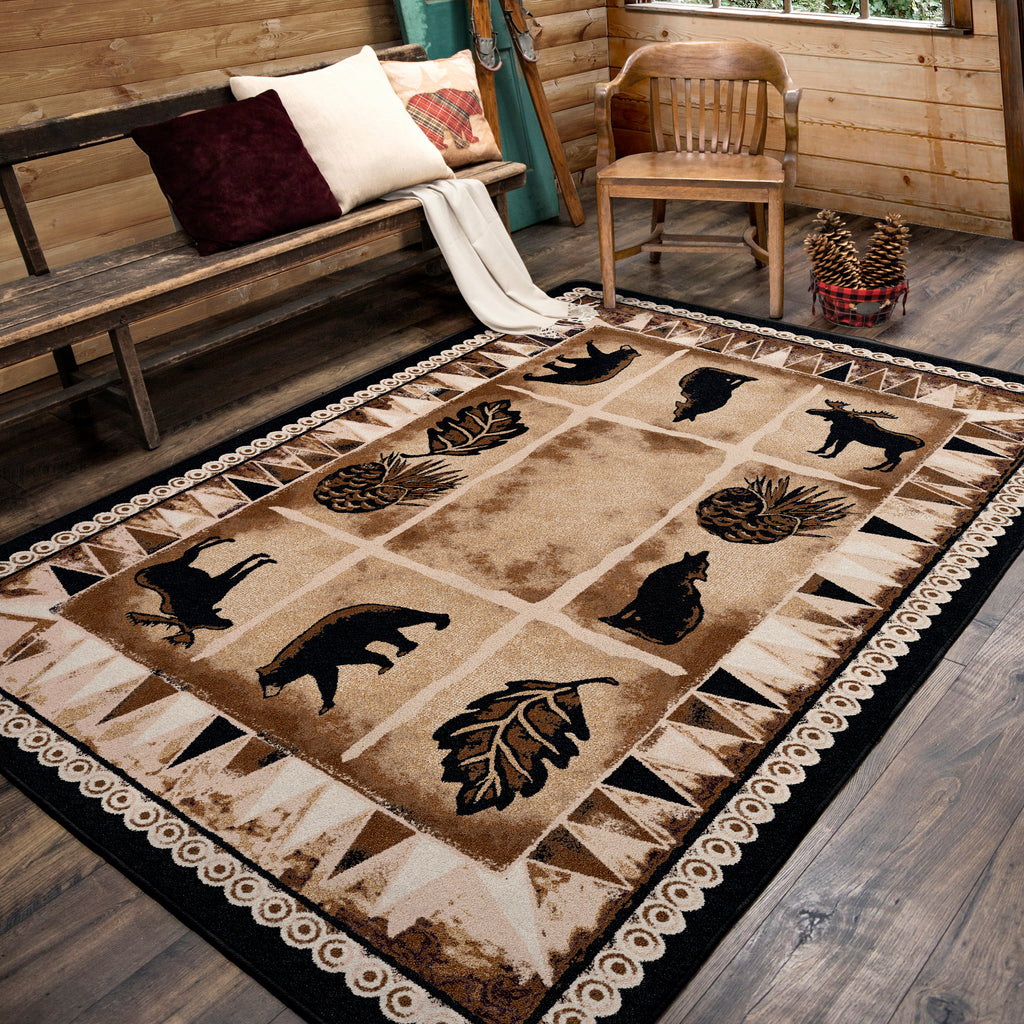 Image of an area rug, Northern Wildlife - Brown Shades