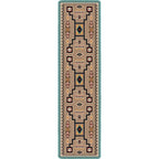 Image of an area rug, Old Crow - Suede Turquoise