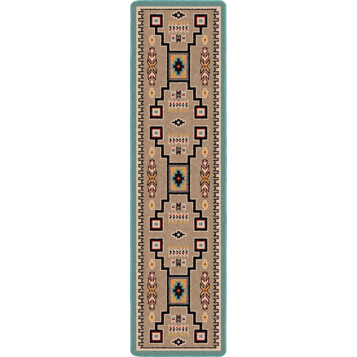 Image of an area rug, Old Crow - Suede Turquoise