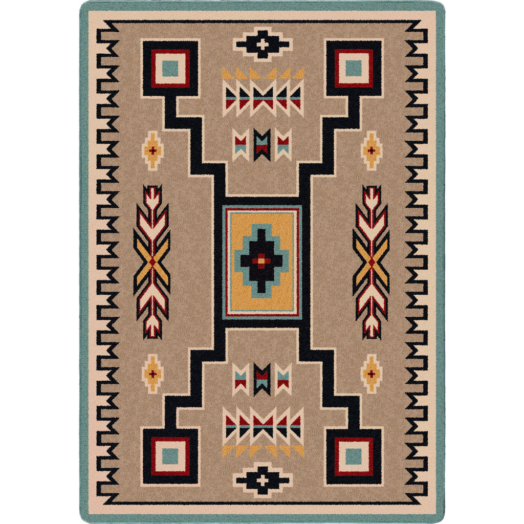 Image of an area rug, Old Crow - Suede Turquoise