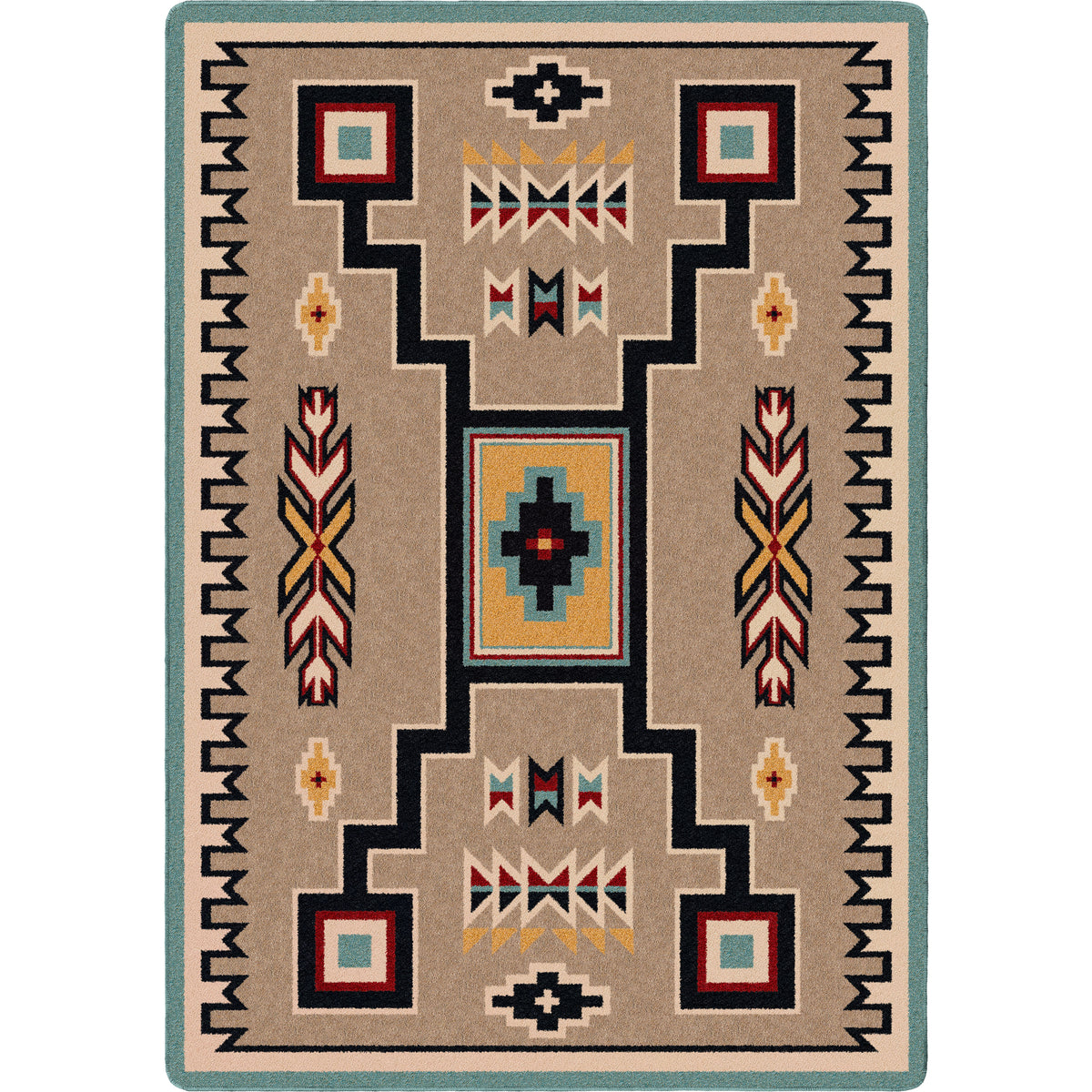 Image of an area rug, Old Crow - Suede Turquoise