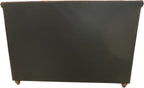 Chesterfield Classic Tufted Western Hand Rubbed Tobacco Leather Winged Headboard