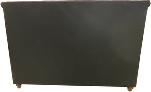Chesterfield Classic Tufted Western Hand Rubbed Tobacco Leather Winged Headboard