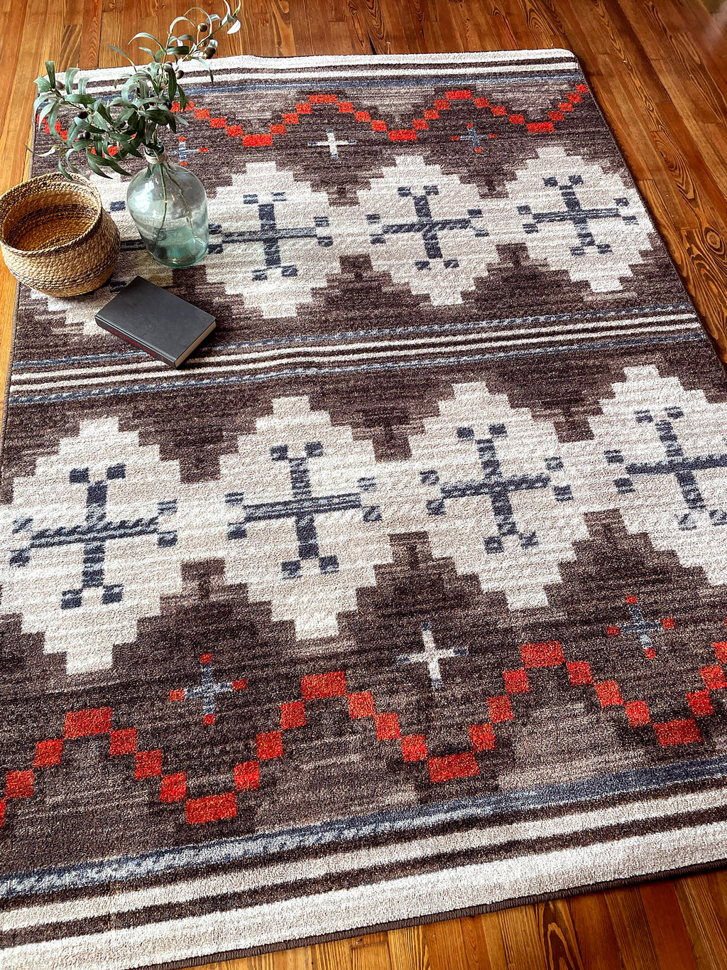 Image of an area rug, Pathways - Dusty Brown