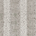 Close-up of a textured gray faux fur fabric with horizontal stripes