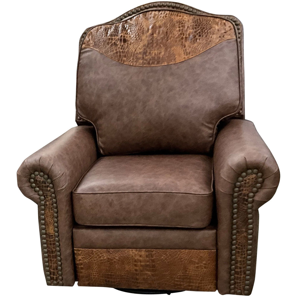 Cognac Cafe Swivel Glider Recliner