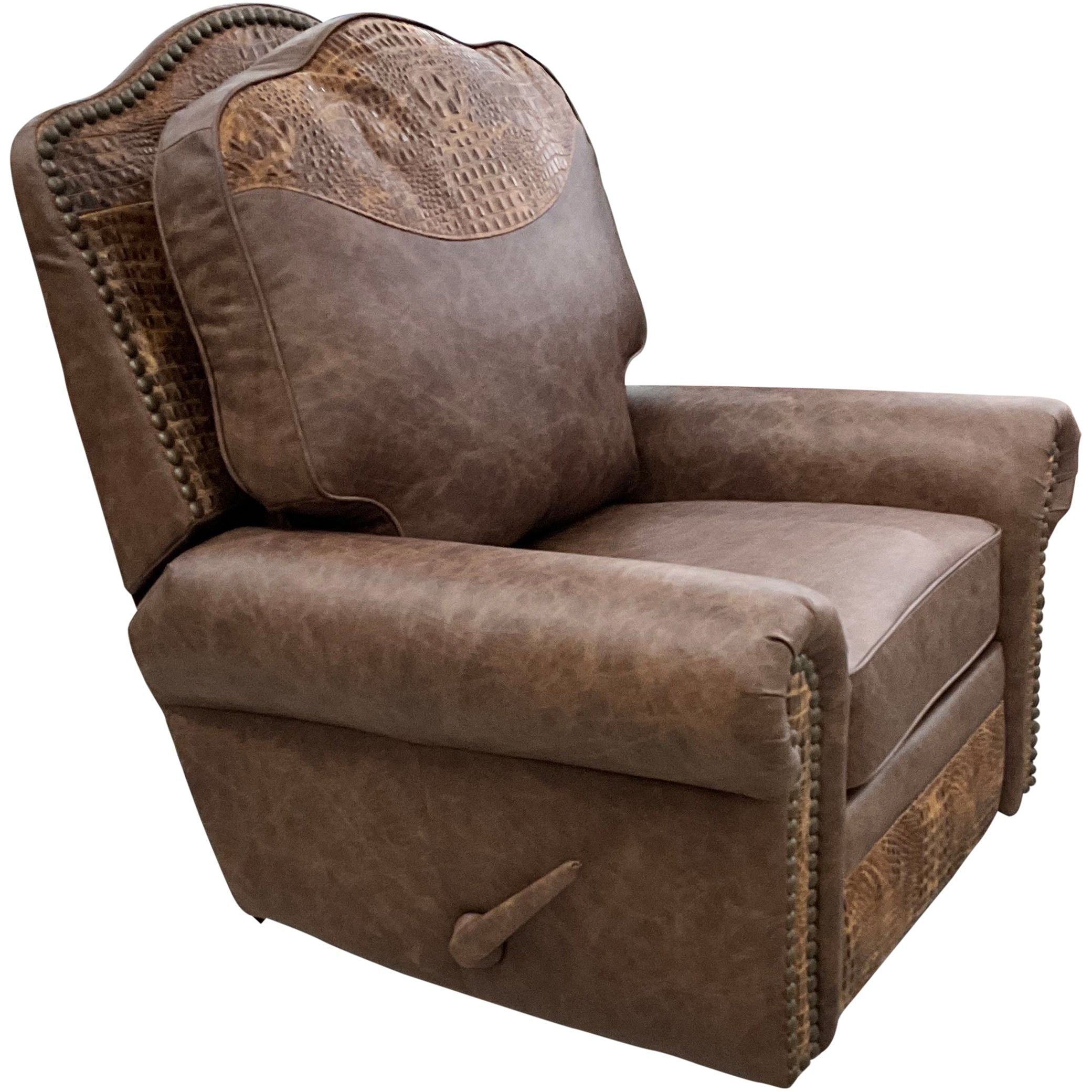 Cognac Cafe Swivel Glider Recliner