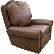 Load image into Gallery viewer, Cognac Cafe Swivel Glider Recliner