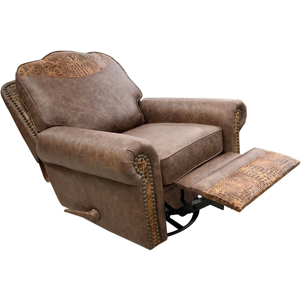 Cognac Cafe Swivel Glider Recliner