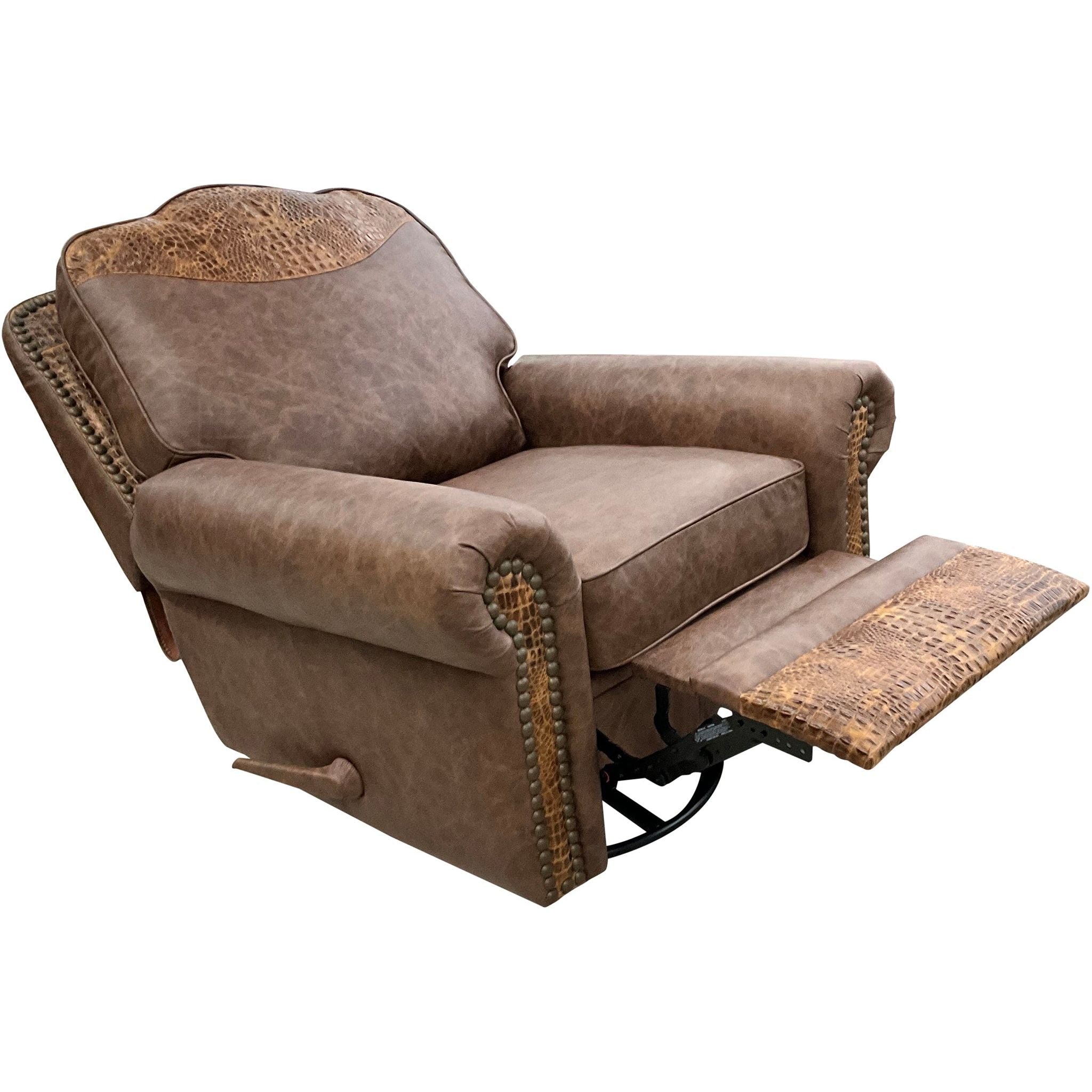 Cognac Cafe Swivel Glider Recliner