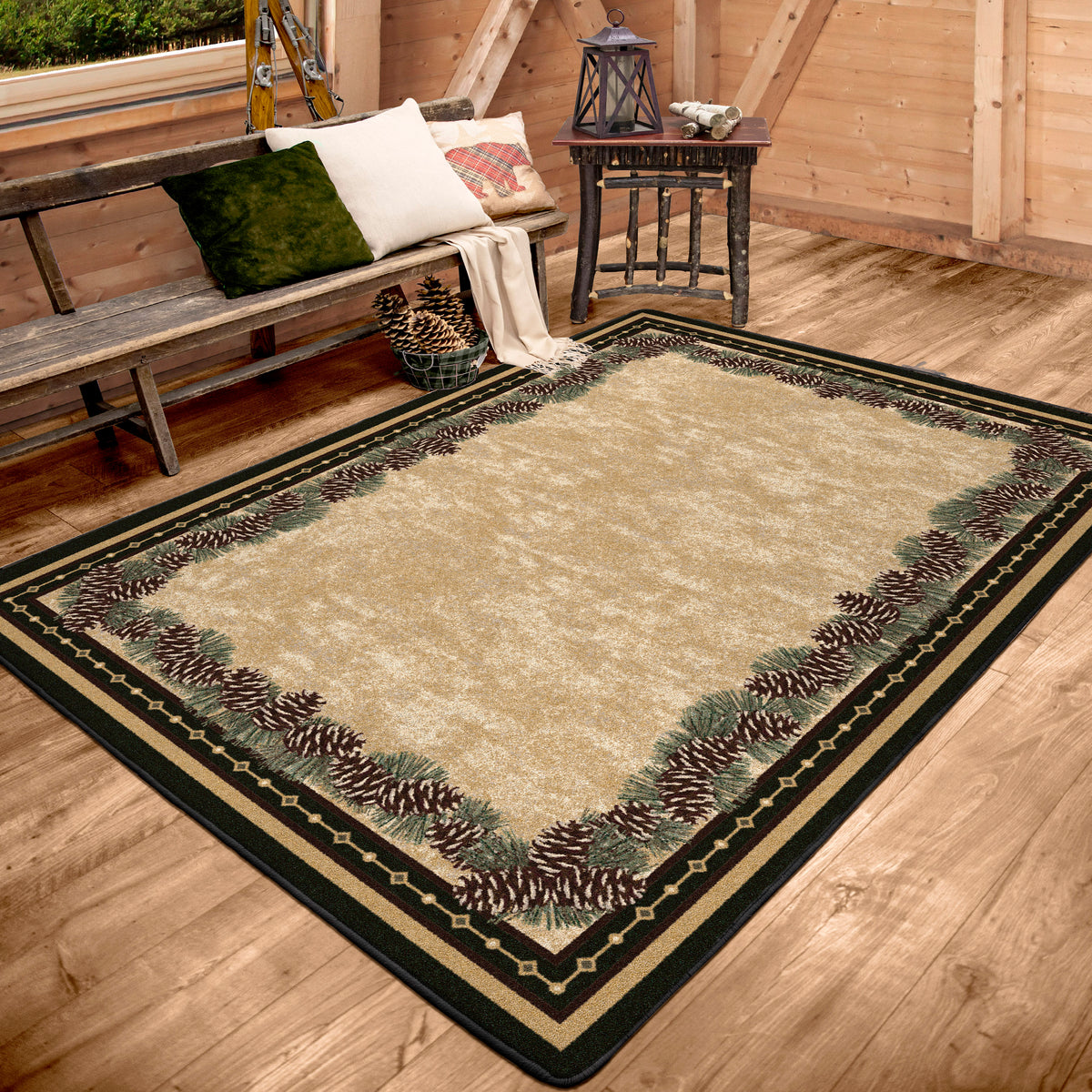 Image of an area rug, Pine Mountain - Green