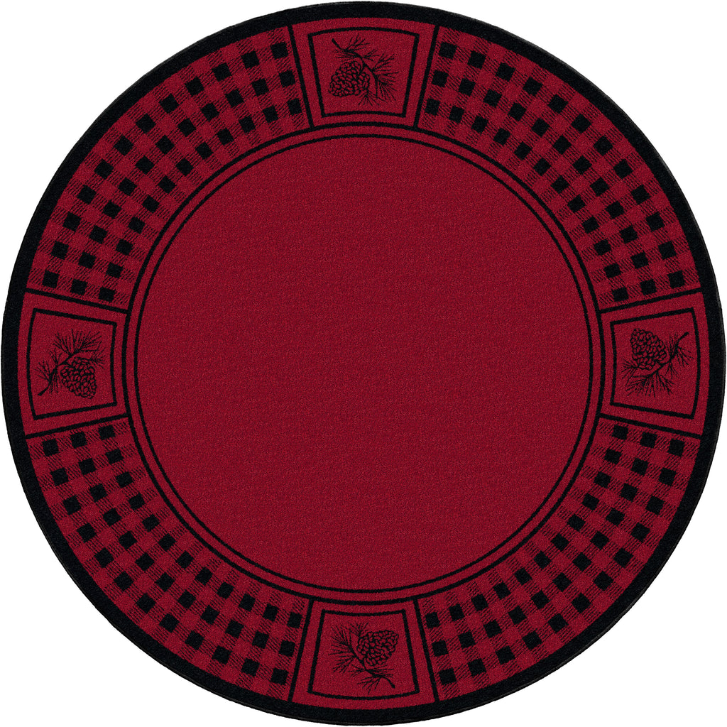Image of an area rug, Pine Refuge - Red