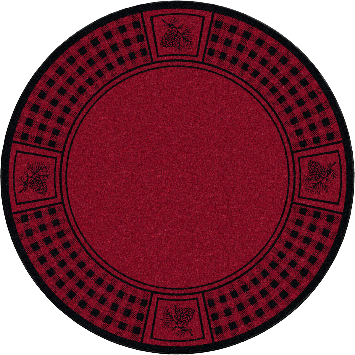 Image of an area rug, Pine Refuge - Red